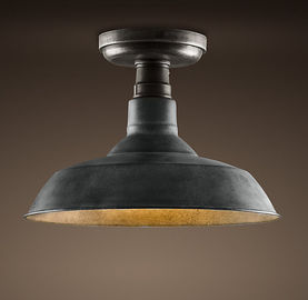 Lampe en aluminium à la maison noire de plafond des plafonniers de cru de grenier E27