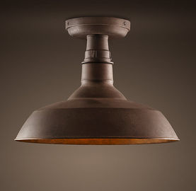 Lampe en aluminium à la maison noire de plafond des plafonniers de cru de grenier E27