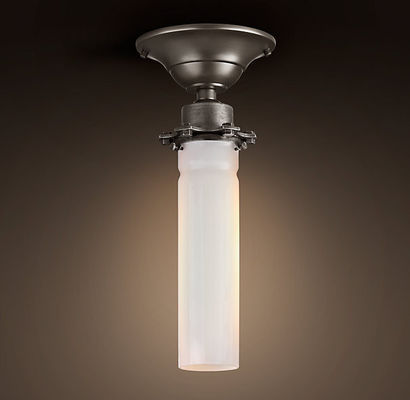 Plafonnier blanc comme le lait d'entrepôt, lampe de plafond de bougie pour le salon