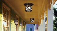 Les plafonniers accrochants d'extérieur décoratif de couleur de Brown imperméabilisent la lampe en verre