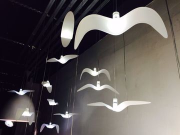Éclairage pendant simple de petite d'oiseau résine blanche comme le lait de lustre