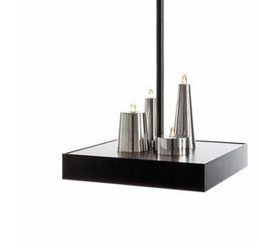 Autour de ou le métal carré a mené les lustres accrochants subtil brillants de lumières de lustre