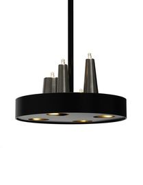 Autour de ou le métal carré a mené les lustres accrochants subtil brillants de lumières de lustre