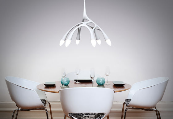 Lustre de luxe de plafond de patte d'oiseau de résine de lustre de plafond en verre de branche d'hôtel