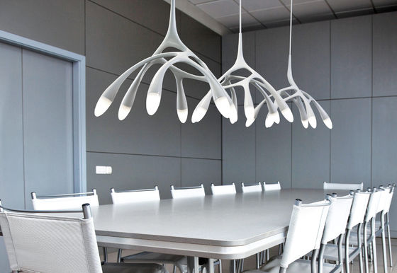 Lustre de luxe de plafond de patte d'oiseau de résine de lustre de plafond en verre de branche d'hôtel