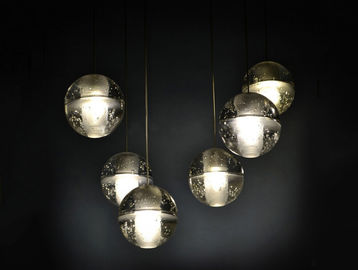 Boule moderne de verre cristal accrochant le lustre décoratif de allumage pendant de LED