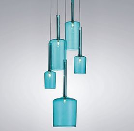 Colorez les lustres menés modernes de mode, la lampe pendante G9 de bouteille en verre
