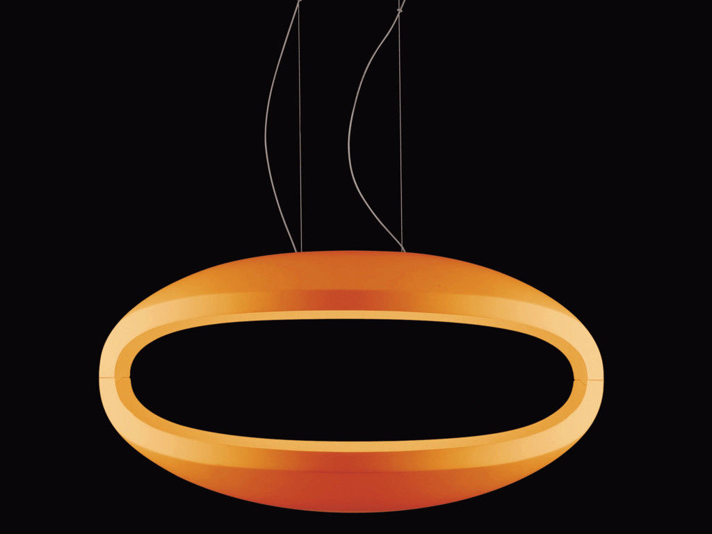 Lumières pendantes accrochantes oranges de l'espace d'anneau pour la décoration d'hôtel